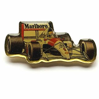 33127 フランス雑貨 ピンズ ピンバッジ マルボロ F1 レーシングカー 白(その他)