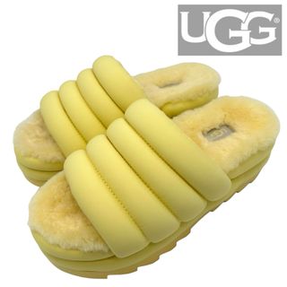 〈極美品〉UGG アグ【24cm】 MAXI SLIDE サンダル イエロー