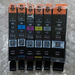 キヤノン(Canon)のキャノン純正品 BCI-381+380 6色パック 未使用品(オフィス用品一般)