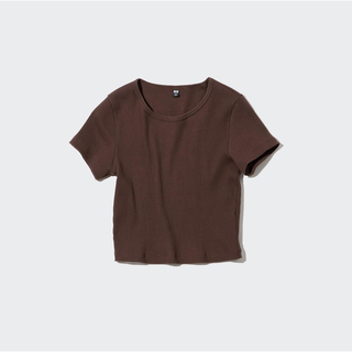 ユニクロ(UNIQLO)のリブクロップドT ユニクロ　UNIQLO(Tシャツ(半袖/袖なし))