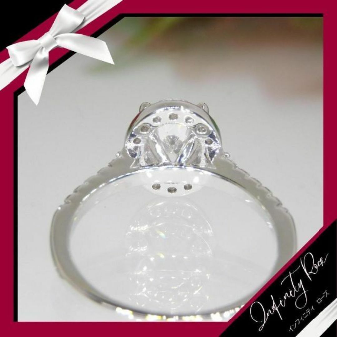 （1080）17号　シルバー高価なオーバルスワロ豪華爪留めリング　指輪 レディースのアクセサリー(リング(指輪))の商品写真