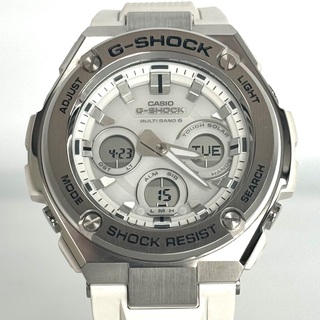 ジーショック(G-SHOCK)の【美品】カシオ　G-SHOCK　ジーショック　G-STEEL　GST-W310-7AJF　タフソーラー　白　ステンレス　樹脂(腕時計(アナログ))
