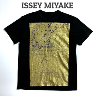 ISSEY MIYAKE - 超希少‼️イッセイミヤケ　Tシャツ　金箔　大きいサイズ　型押し