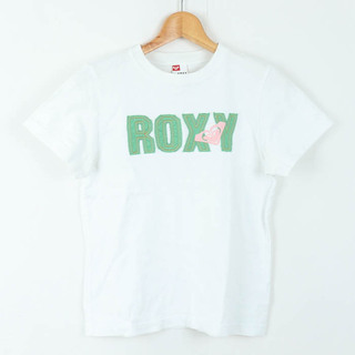 ロキシー(Roxy)のロキシー 半袖Ｔシャツ トップス ロゴT コットン スポーツウエア レディース Lサイズ ホワイト ROXY(Tシャツ(半袖/袖なし))