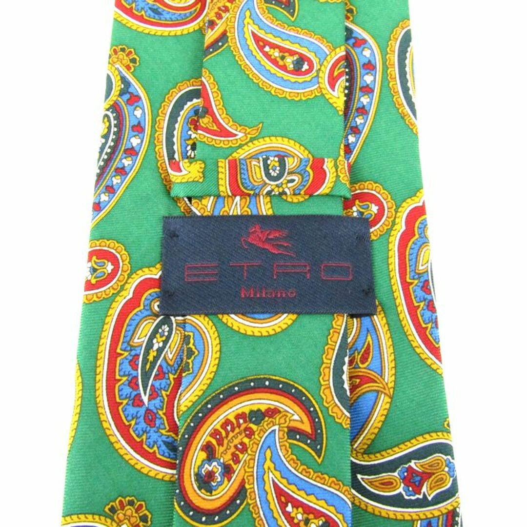 ETRO(エトロ)のエトロ ネクタイ ワイドタイ ペイズリー柄 シルク イタリア製 ブランド メンズ グリーン ETRO メンズのファッション小物(ネクタイ)の商品写真