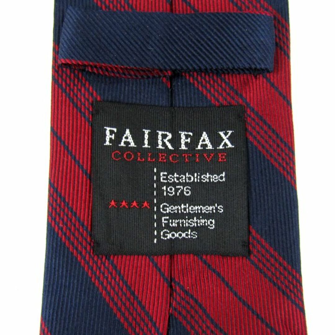 フェアファクス ネクタイ ストライプ柄 シルク 日本製 ブランド メンズ ネイビー FAIRFAX メンズのファッション小物(ネクタイ)の商品写真