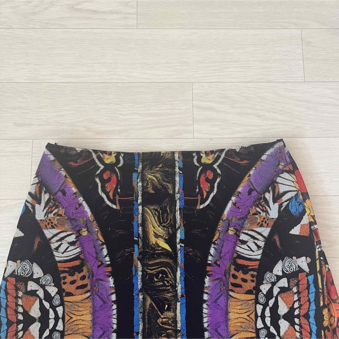 VIVIENNE TAM(ヴィヴィアンタム)の美品 00s VIVIENNE TAM 総柄 パワーネット スカート XS 夏 レディースのスカート(ひざ丈スカート)の商品写真