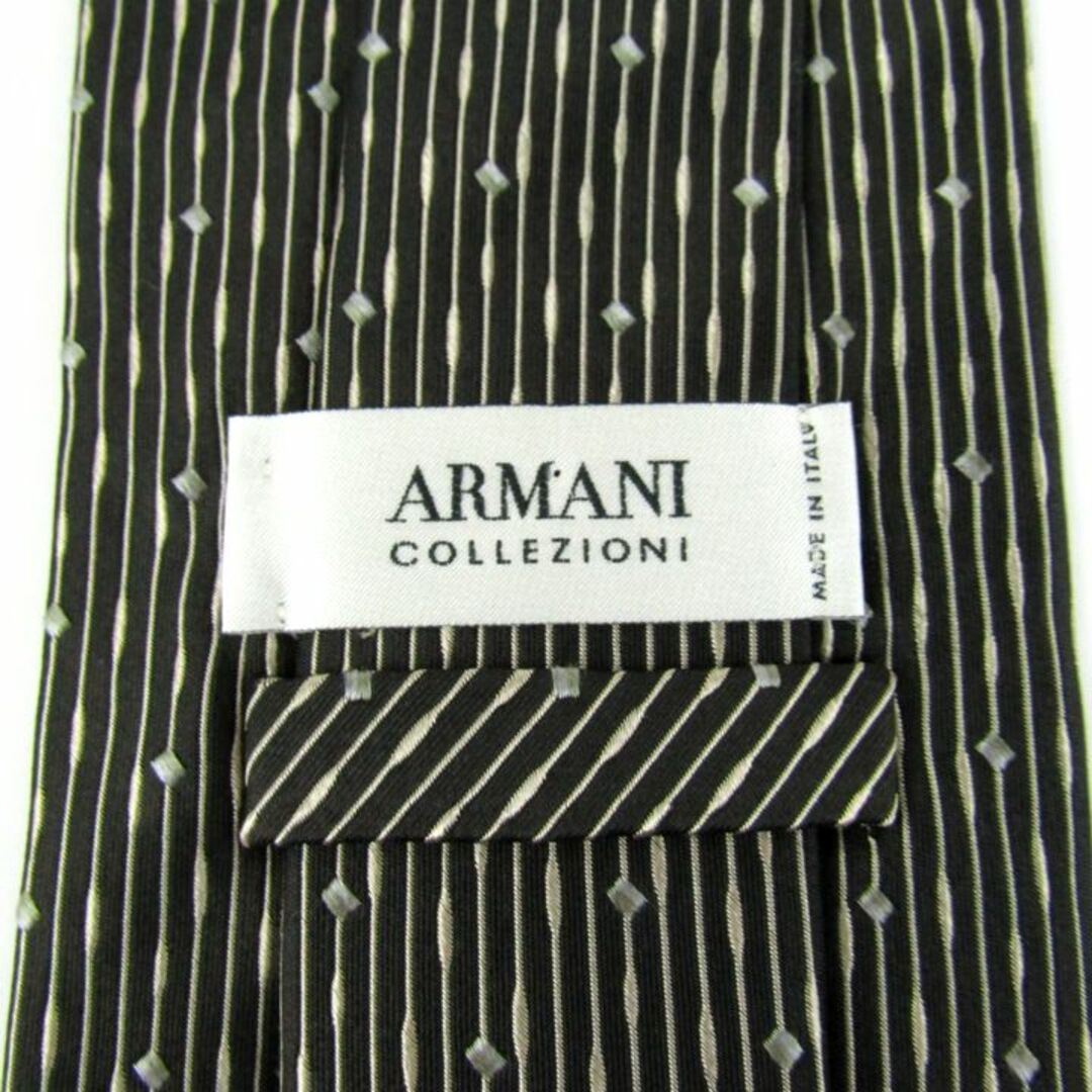 ARMANI COLLEZIONI(アルマーニ コレツィオーニ)のアルマーニコレッツォーニ ネクタイ ワイドタイ 縦ストライプ柄 シルク ブランド メンズ グリーン系 ARMANI COLLEZIONI メンズのファッション小物(ネクタイ)の商品写真