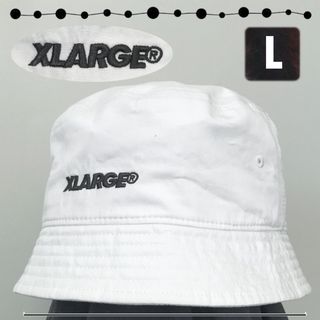 XLARGE★刺繍ロゴ★バケットハット★ツバ短め★コットンツイル★メンズL