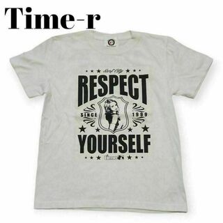 【Time-R】半そでプリントTシャツ　白　160　レディース　こども(Tシャツ(半袖/袖なし))
