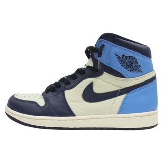 ナイキ(NIKE)のNIKE ナイキ スニーカー 555088-140 AIR JORDAN 1 エアジョーダン RETRO HIGH OG OBSIDIAN レトロ ハイ オージー オブシディアン スニーカー ブルー系 27cm【中古】(スニーカー)