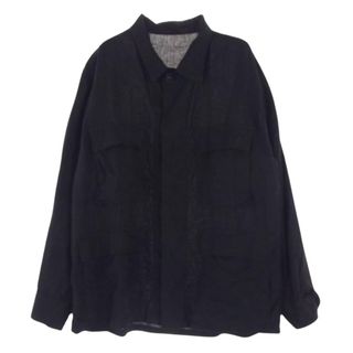 コモリ(COMOLI)のCOMOLI コモリ ジャケット 24SS Z01-01009 KHADI コットン カナパ BDUジャケット ブラック系 2【中古】(その他)