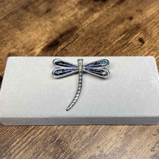 アッシュペーフランス(H.P.FRANCE)の【イギリス購入★ブローチ】Silver dragonfly brooch トンボ(ブローチ/コサージュ)