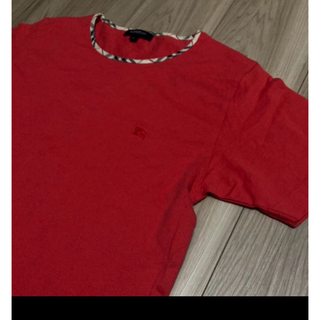 バーバリー(BURBERRY)のバーバリーレッドコットン T(Tシャツ/カットソー(半袖/袖なし))