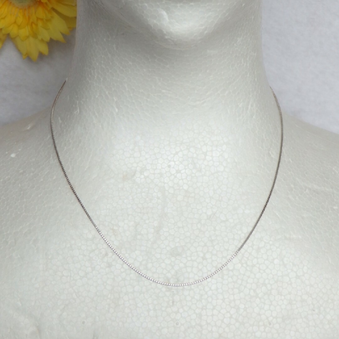 まなみぽん様専用　プラチナネックレス　ネックレス　ベネチアンチェーン レディースのアクセサリー(ネックレス)の商品写真