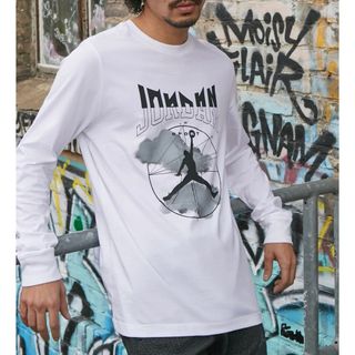 ナイキ(NIKE)の2XL 新品 Tシャツ ロンＴ  長袖 JORDAN NIKE 白 ジョーダン(Tシャツ/カットソー(七分/長袖))