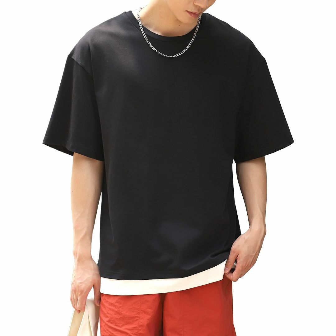 [ヴォンヴァーグ] 【接触冷感 Qmax0.21】 tシャツ 半袖 5分袖 夏服 メンズのファッション小物(その他)の商品写真