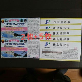 藤田観光 株主優待券　箱根小涌園コネッサン下田海中水族館入場券2枚株主優待券５枚(水族館)