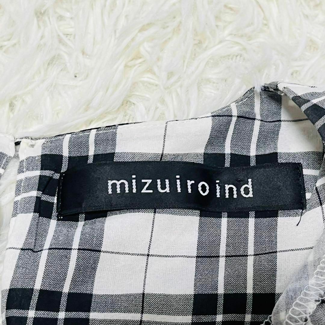 mizuiro ind(ミズイロインド)のmizuiroind ミズイロインド　チェック　ブラウス レディースのトップス(シャツ/ブラウス(半袖/袖なし))の商品写真