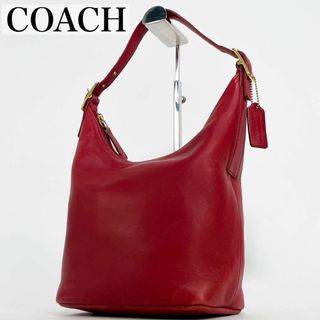 コーチ(COACH)のCOACH オールドコーチグラブタンレザー　バケツ型バッグ 9823 赤　レッド(ショルダーバッグ)