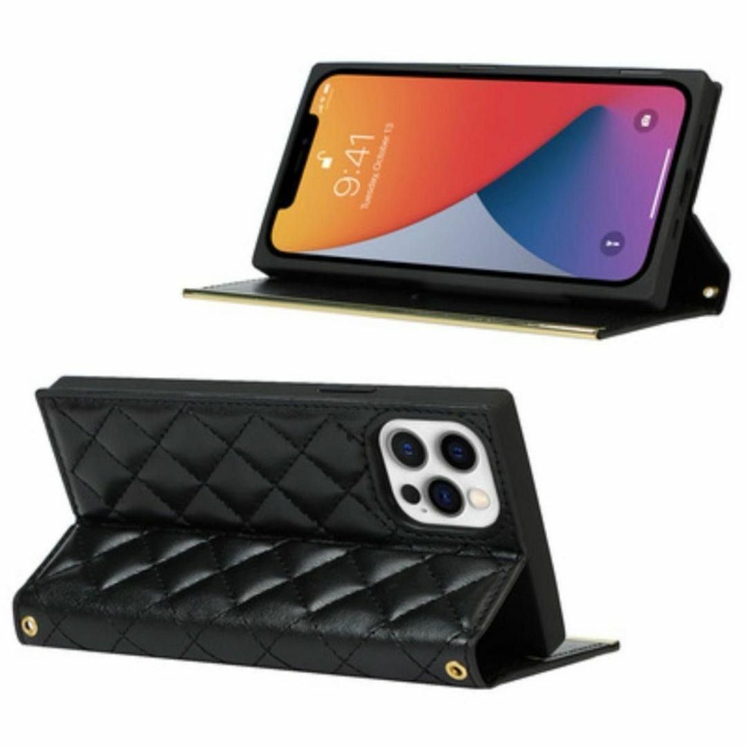 iPhone14Pro用ケース　ショルダーバッグ　手帳型　ストラップ　チェーン レディースのバッグ(ショルダーバッグ)の商品写真