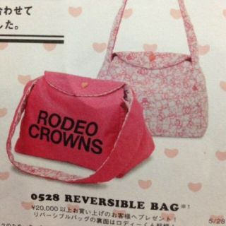 ロデオクラウンズ(RODEO CROWNS)のノベ/ロディ君リバーシブルバッグ/ピンク(ショルダーバッグ)