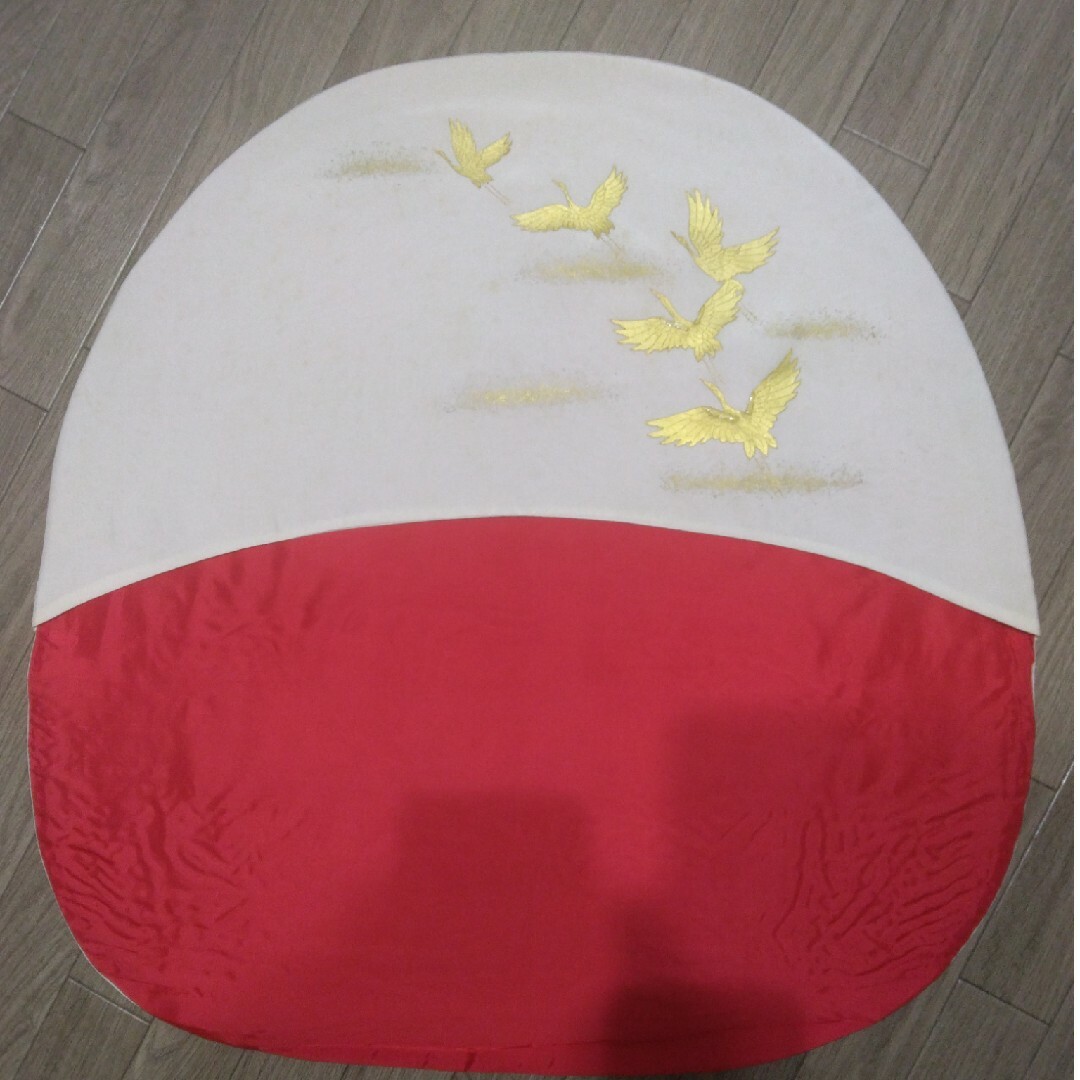 綿帽子　赤　鶴　金 レディースの水着/浴衣(その他)の商品写真
