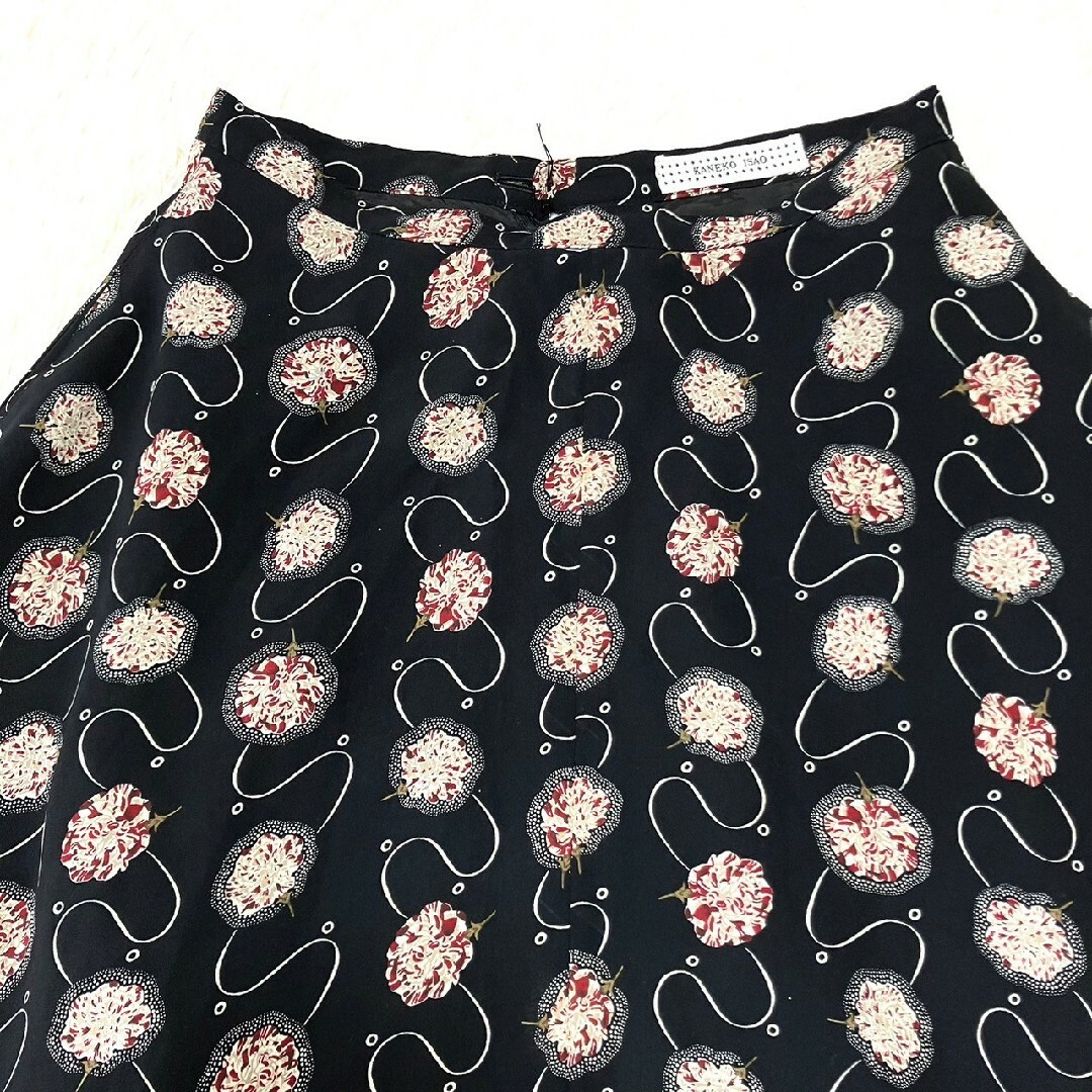 ✦美品✦ KANEKO ISAO 花柄 シフォン ロングスカート フレア バラ柄 ✦美品✦ KANEKO ISAO 花柄 シフォン ロングスカート フレア バラ柄