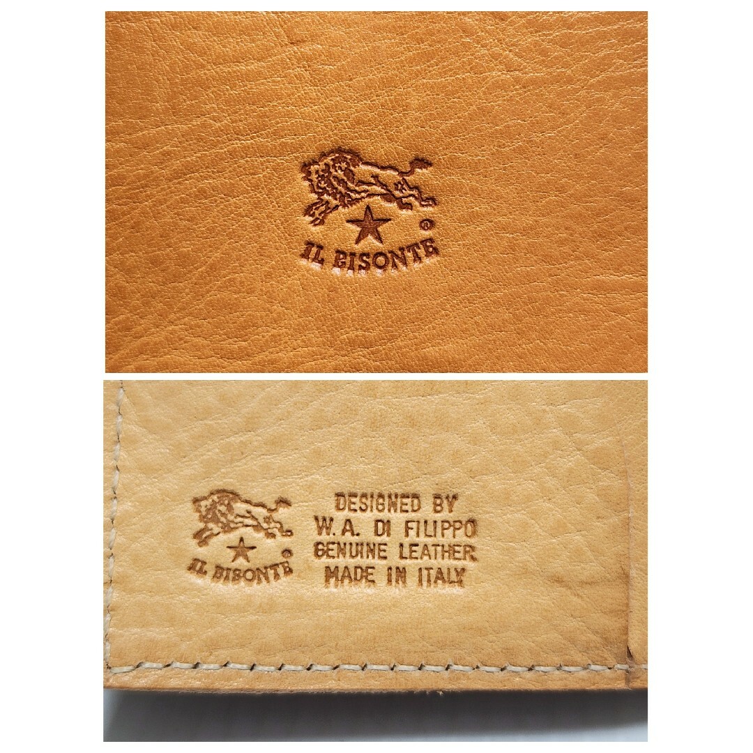 IL BISONTE(イルビゾンテ)のIL BISONTE イルビゾンテ 三つ折り レザー トリフォルド ヌメ レディースのファッション小物(財布)の商品写真