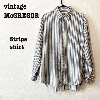 美品【 vintage McGREGOR 】マルチストライプシャツ