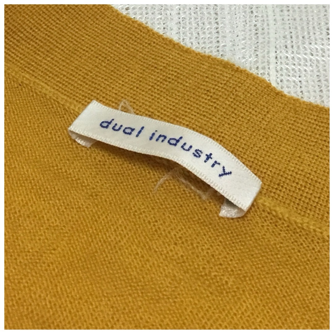 dual industry 黄色　イエロー　レディースカーディガン　ポレロ　長袖 レディースのトップス(ニット/セーター)の商品写真