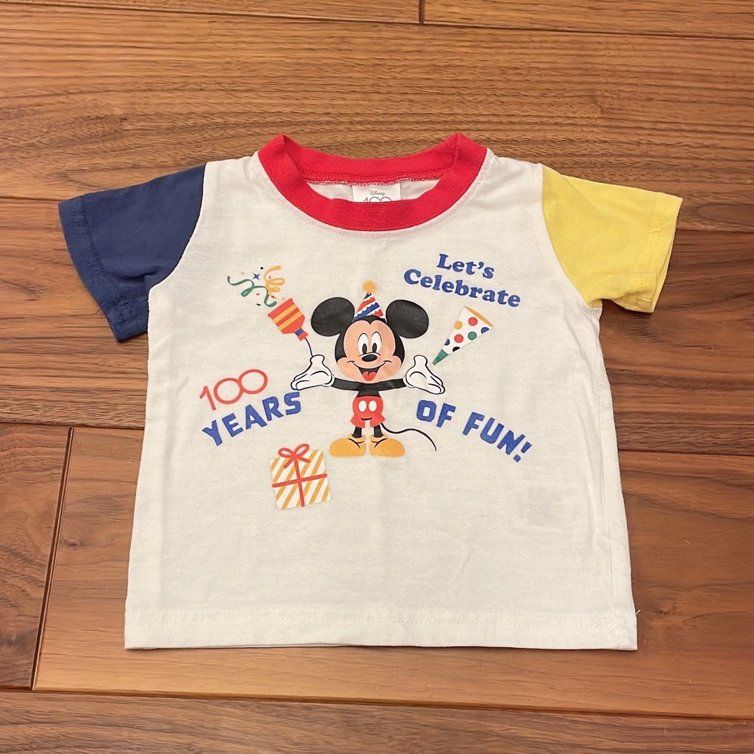 Disney(ディズニー)のディズニー 80サイズ Tシャツ 100周年 ミッキー  キッズ/ベビー/マタニティのベビー服(~85cm)(Ｔシャツ)の商品写真