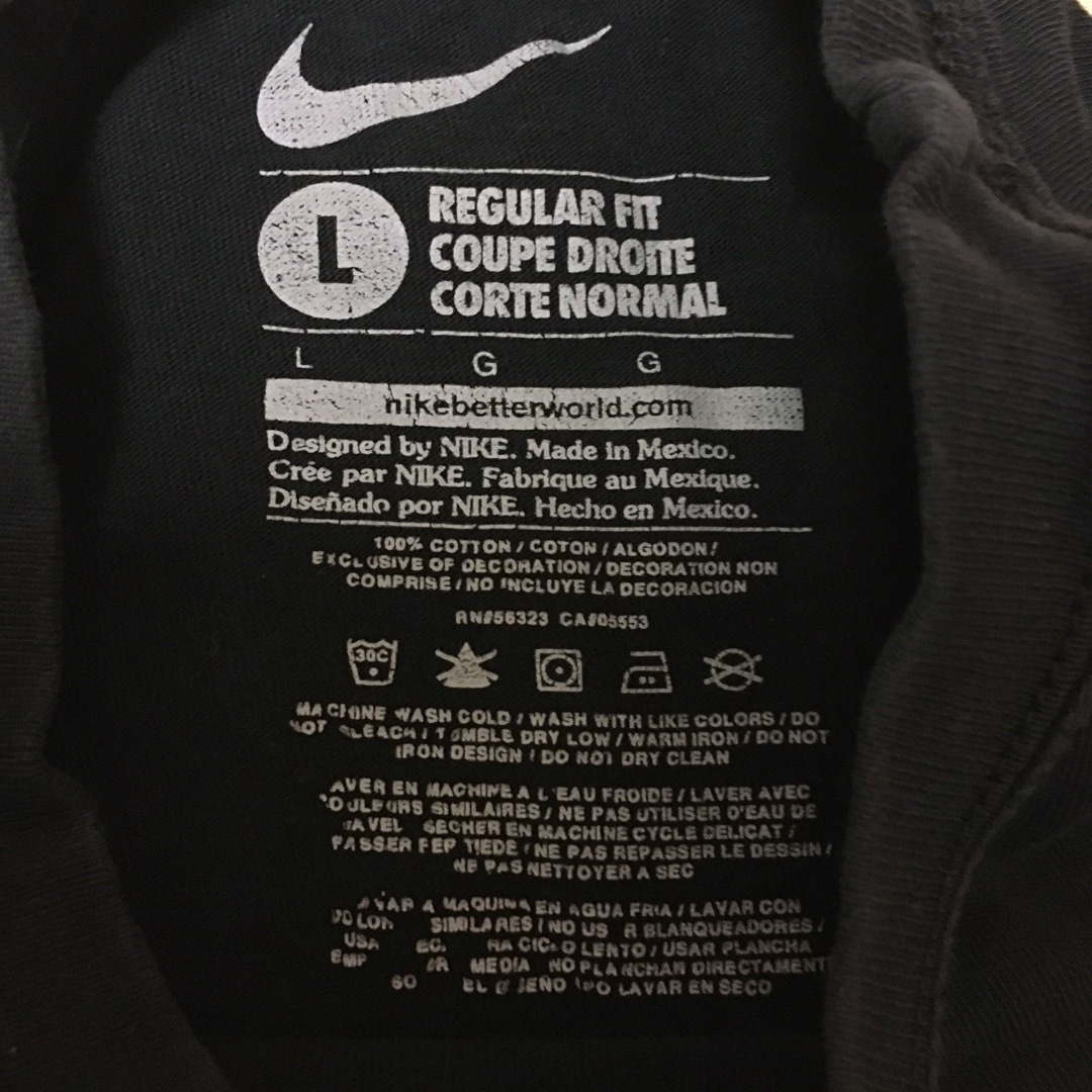 NIKE(ナイキ)のNIKE ナイキ　Tシャツ　ビックロゴ　USA アメリカ輸入　ビンテージ　L 黒 メンズのトップス(Tシャツ/カットソー(半袖/袖なし))の商品写真