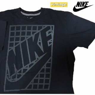 ナイキ(NIKE)のNIKE ナイキ　Tシャツ　ビックロゴ　USA アメリカ輸入　ビンテージ　L 黒(Tシャツ/カットソー(半袖/袖なし))
