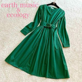 アースミュージックアンドエコロジー(earth music & ecology)の極美品 アースミュージックアンドエコロジー ロングワンピース Aライン F(ロングワンピース/マキシワンピース)