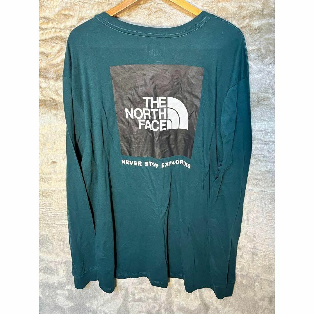 THE NORTH FACE ザノースフェイス ロンT グリーン系　XXLサイズ メンズのトップス(Tシャツ/カットソー(七分/長袖))の商品写真