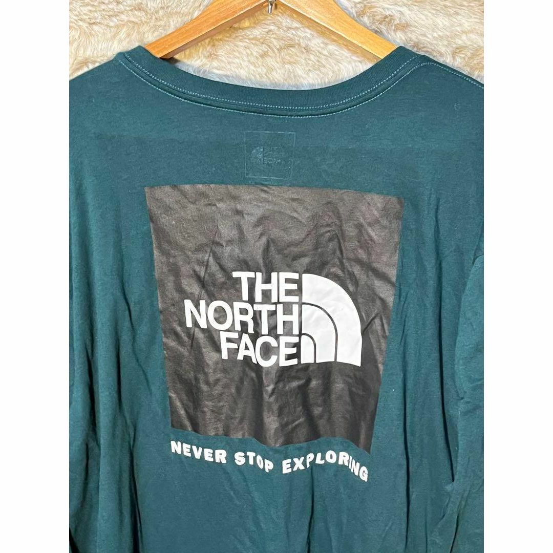THE NORTH FACE ザノースフェイス ロンT グリーン系　XXLサイズ メンズのトップス(Tシャツ/カットソー(七分/長袖))の商品写真