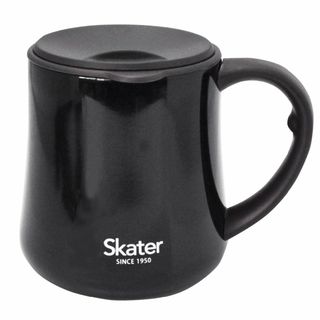 【色: ブラック】スケーター (skater) フタ付 ステンレス マグカップ (テーブル用品)