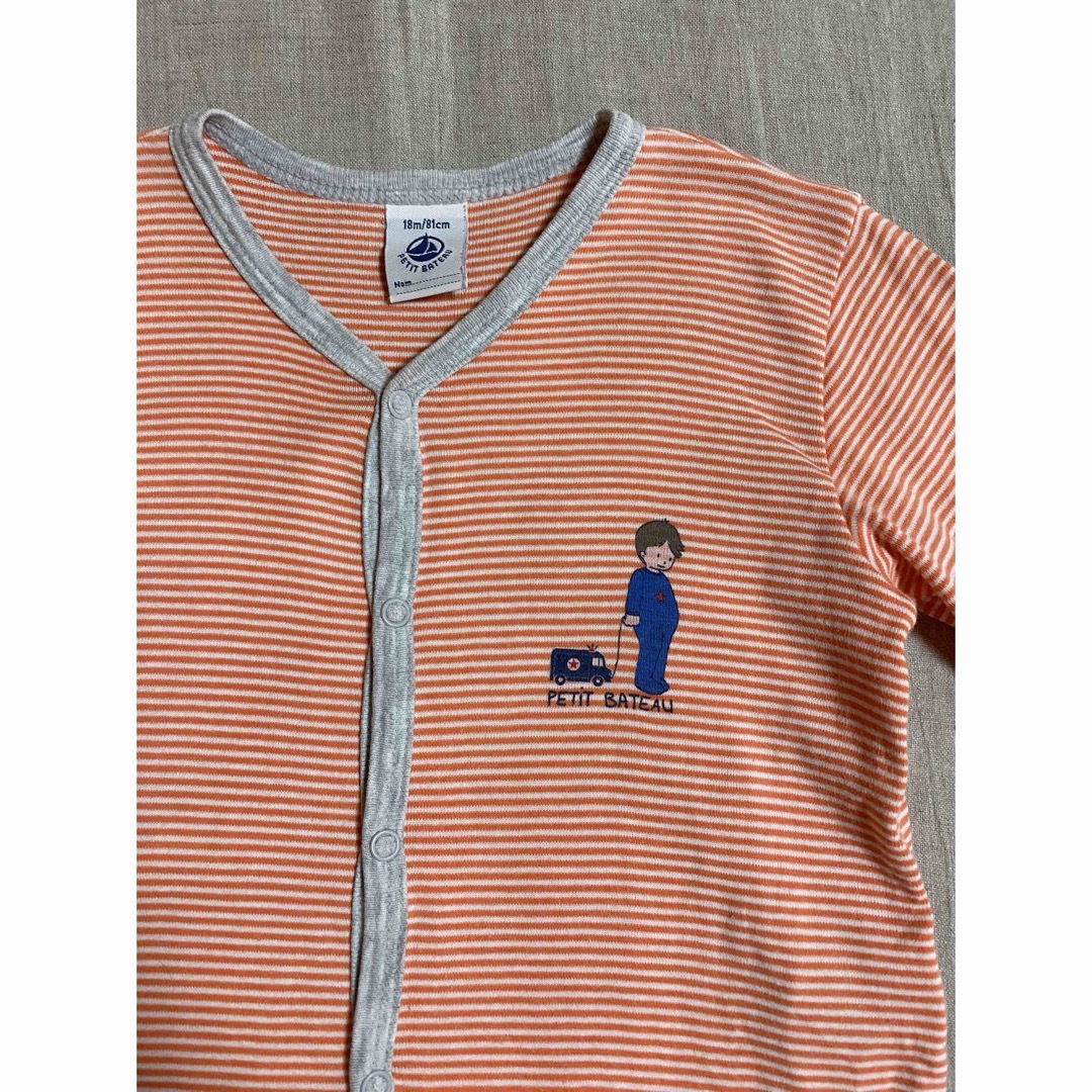 PETIT BATEAU(プチバトー)のプチバトーロンパース　81サイズ キッズ/ベビー/マタニティのベビー服(~85cm)(ロンパース)の商品写真