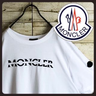 モンクレール(MONCLER)のMONCLER モンクレール tシャツ ビックセンター刺繍ロゴ入り 美品(Tシャツ/カットソー(半袖/袖なし))