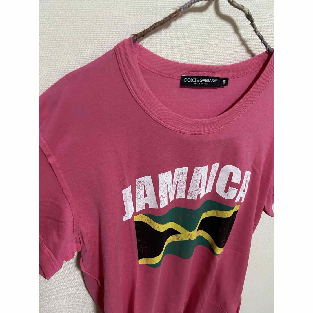 DOLCE&GABBANA(ドルチェアンドガッバーナ)のDOLCE&GABBANA　ピンク半袖Tシャツ　メンズ メンズのトップス(Tシャツ/カットソー(半袖/袖なし))の商品写真