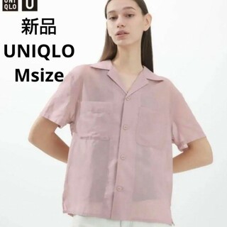 ユニクロ(UNIQLO)の新品☆UNIQLO シアーコットンシャツ Mサイズ(シャツ/ブラウス(半袖/袖なし))