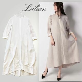 leilian - [近年モデル] レリアン リネン混 ロングワンピース 59400円 ベージュ