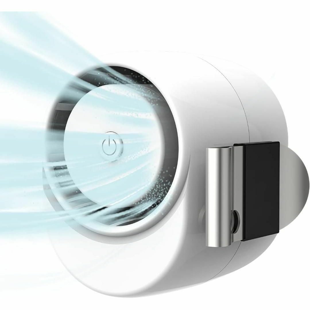 扇風機 クリップ 腰かけ 小型 静音 軽量 USB充電式 3段階風量調 ベルト スマホ/家電/カメラの冷暖房/空調(扇風機)の商品写真