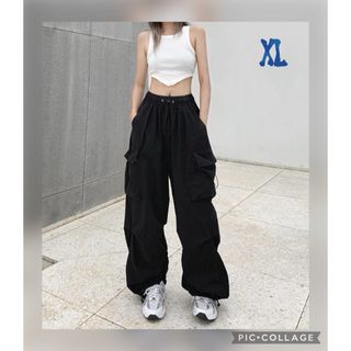 カーゴパンツ XLストリートカジュアル レディース オーバーサイズ(ワークパンツ/カーゴパンツ)