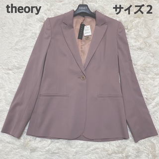 theory - 【新品未使用タグ付き】theory セオリー　ジャケット　1釦　くすみピンク　M