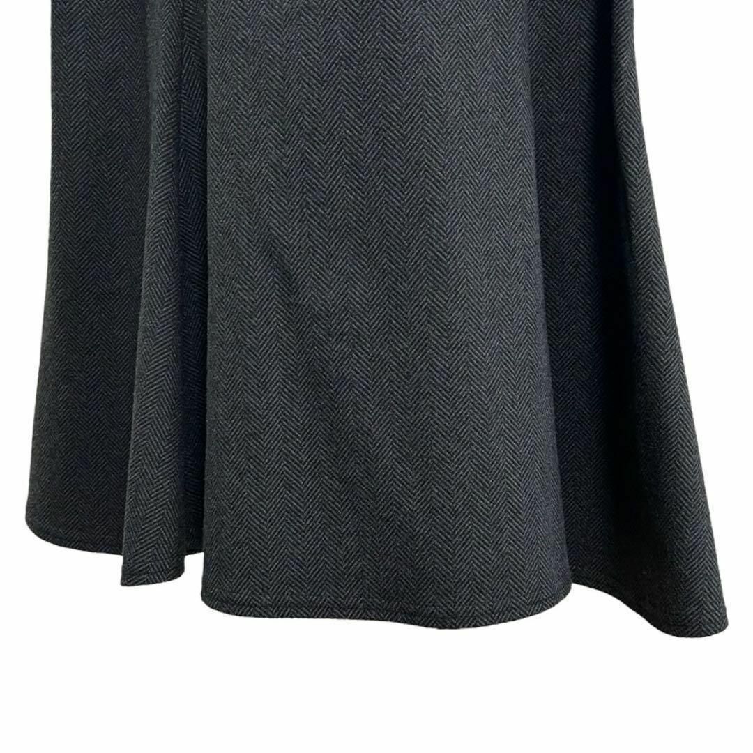 GU(ジーユー)のH36 GU ジーユー ヘリンボーンマーメイドスカート ロング 灰色 M レディースのスカート(ロングスカート)の商品写真