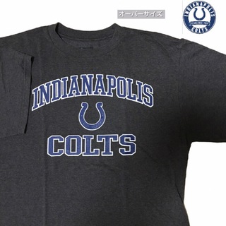 NFL Tシャツ　コルテッツ　オーバーサイズ　グレー　COLTS アメフト(Tシャツ/カットソー(半袖/袖なし))