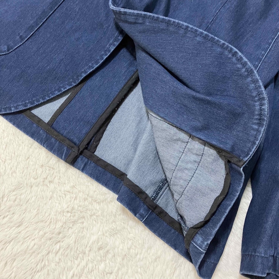 極美品 大きめサイズ ANERD 躍動 デニムスーツ セットアップ 洗濯可 伸縮 メンズのスーツ(セットアップ)の商品写真