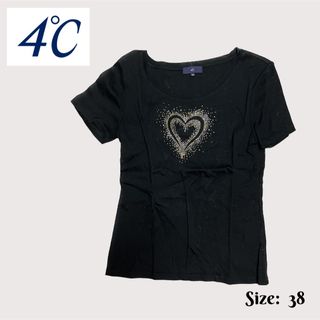 ヨンドシー(4℃)の【最終値下】 4℃  Tシャツ　レディース　サイズ38 中古品(Tシャツ(半袖/袖なし))